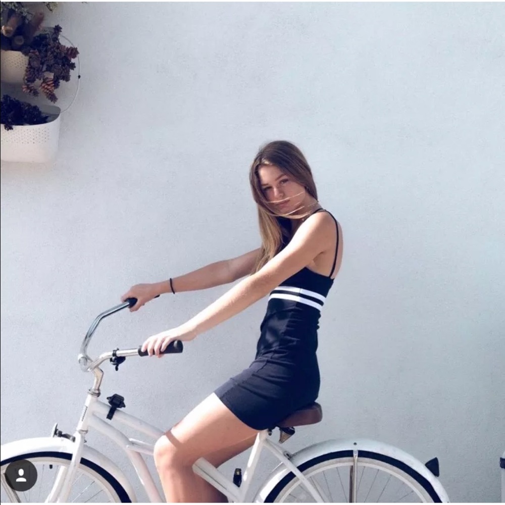 Brandy Melville Blue w/ White stripped dress